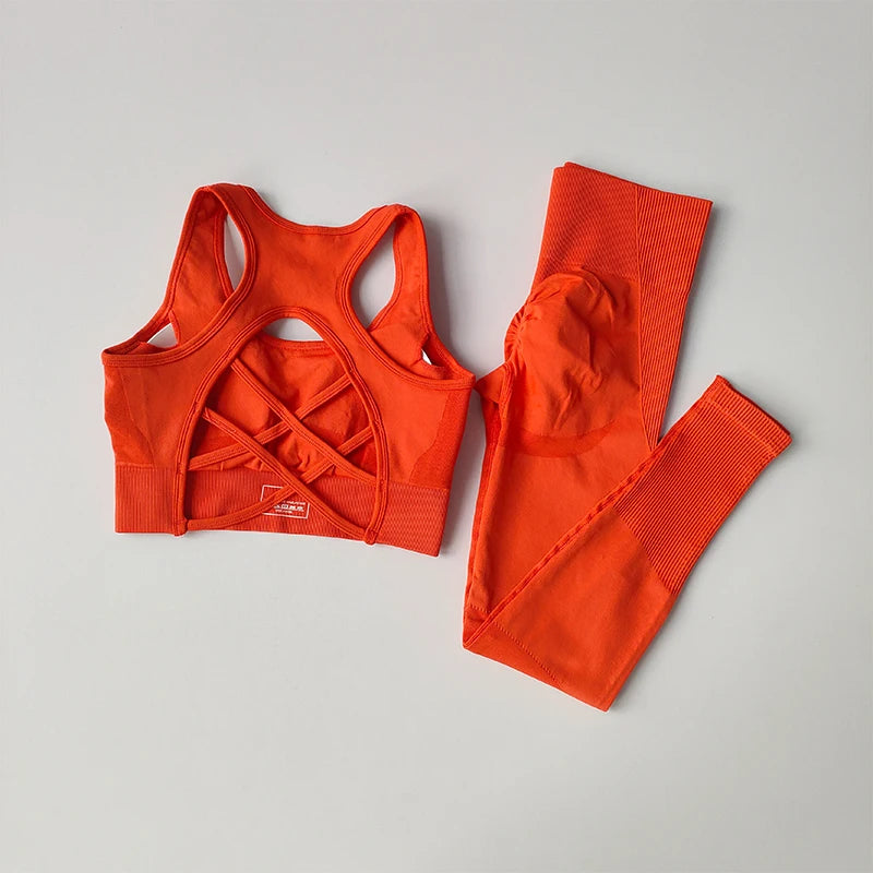 Crop Top Sports Bra Set