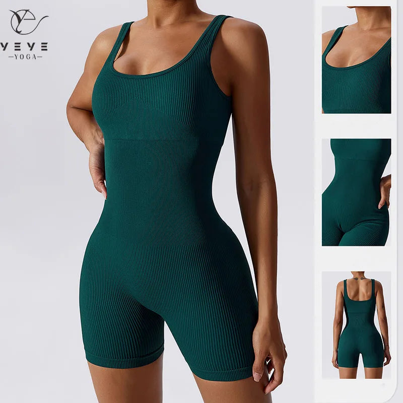 Tummy Control Yoga Romper