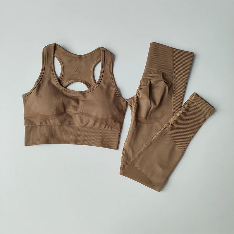 Crop Top Sports Bra Set