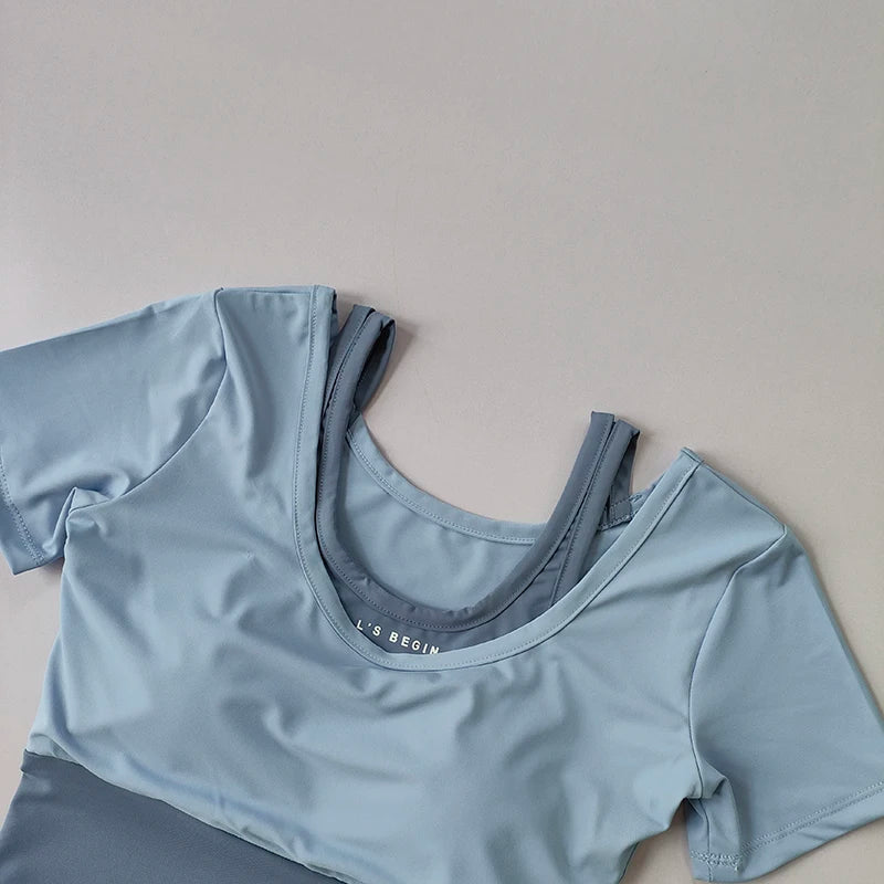 Short Sleeved Breathable Fitness Top